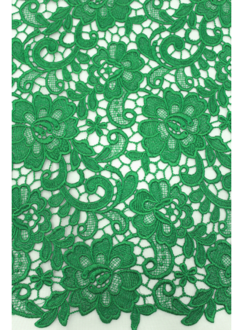 Renda Guipure Verde Relva