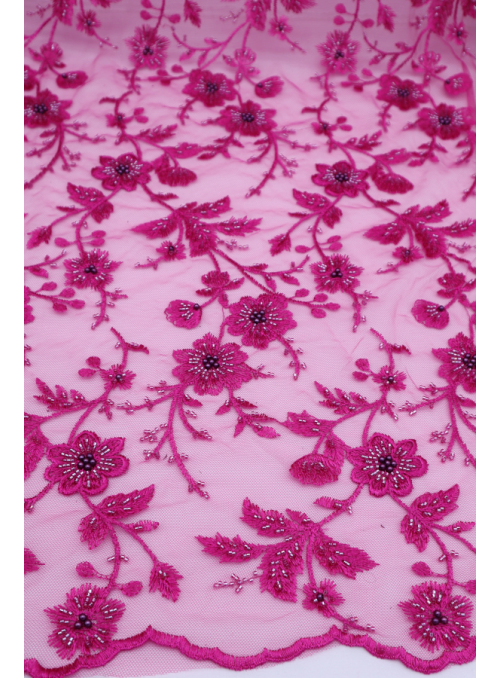 Renda Floral Rosa Fúcsia
