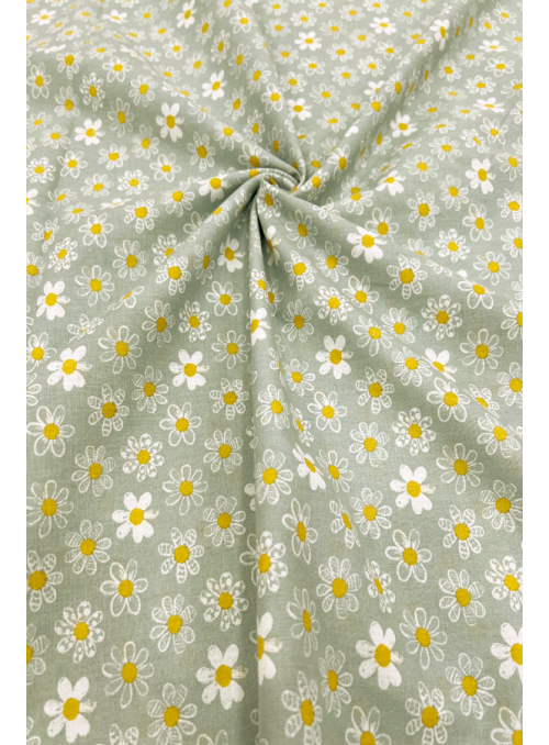 Algodón Margarida Verde Seco