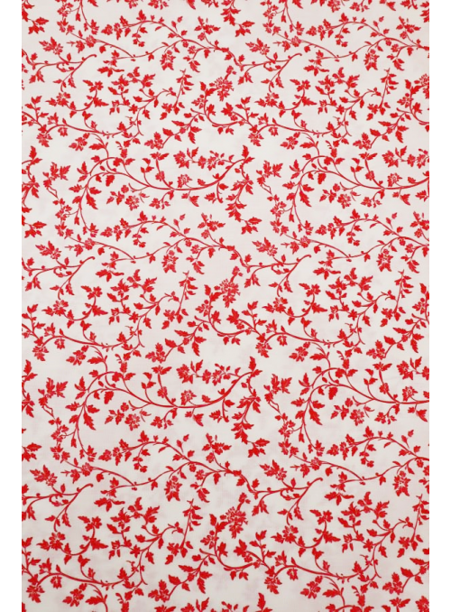 Algodão Flores Vermelho