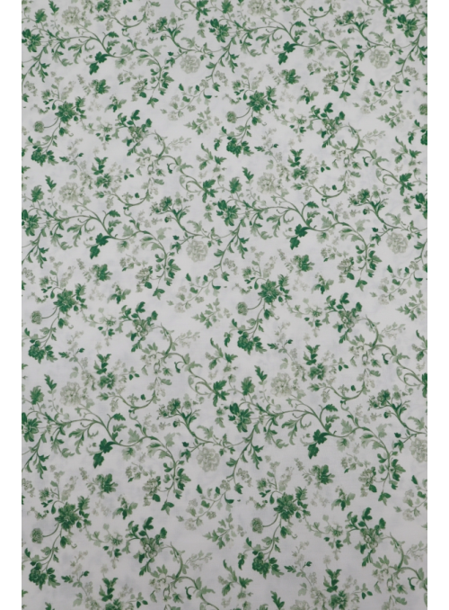 Algodão Flores Verde