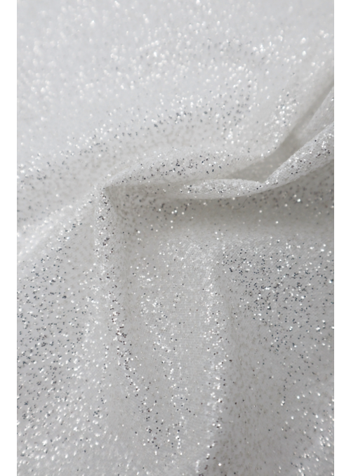 Tule com Glitter Prata