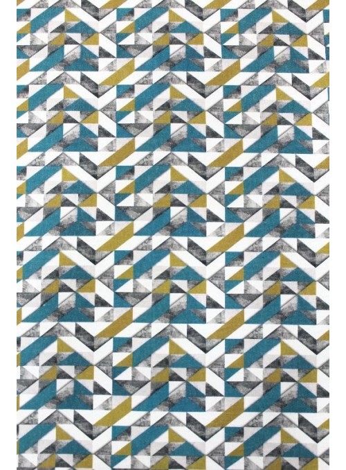 Malha Aveludada Trianguls Blue